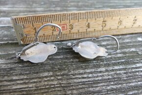 Starožitné stříbrné náušnice, biedermeier, R-U - 5