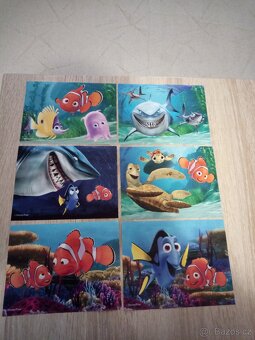 Dřevěné kostky s obrázky - Hledá se Nemo - 5
