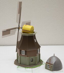 Větrný mlýn s pohonem-1 - modelová železnice H0 (1:87) - 5
