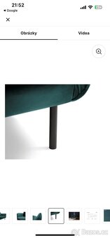 Zelena sametová sedačka - 5