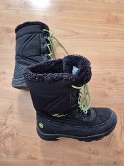 Zimní boty loap v.35 sněhule černo zelené - 5