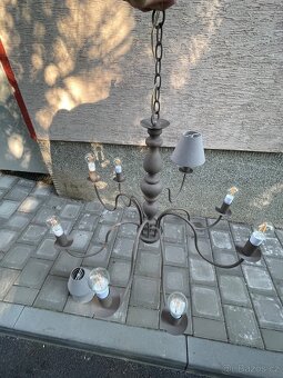 Lustr se stínidlem 4 kusy včetně led žárovek - 5