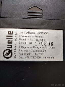 Kalkulačka Privileg 872 MD - 5