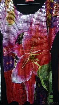 Černá tunika s květem vel XXL nová - 5