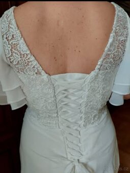 Antické boho svatební šaty - 5