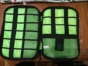 Taška/brašna na kable, nabíječky tablet nová růžová/černá - 5