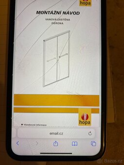 Vanová zástěna - 2 x skla s pojezdem - 5