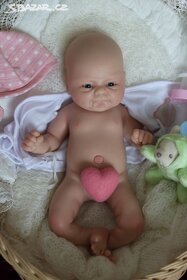 Roztomilé silikonové miminko holčička 36cm - 5