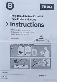 Kit Thule 4009 - KIA Sportage 10-16, Hyundai iX35 - 5