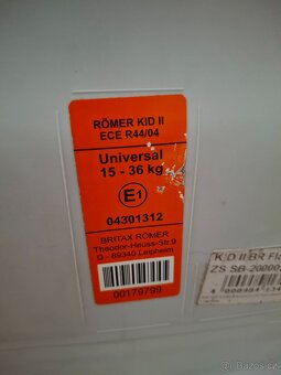Dětská sedačka zn. Britax Römer Kid II, 15-36 kg - 5