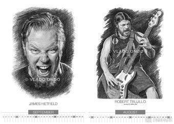Metallica 2026 unikátní kreslený kalendář - 5
