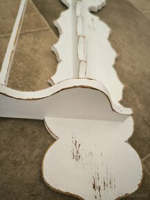 Stará dřevěná polička Provence styl - 5