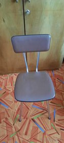Retro jídlení židle koženka/chrom - sada 3 kusů / barev - 5