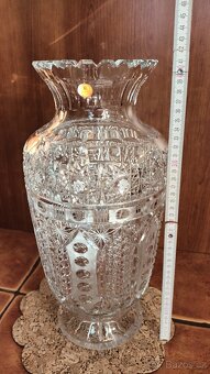 Váza broušená velká/pohár broušený 41 cm - 5