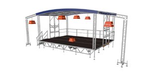 Pronájem pódia / certifikovaná mobilní stage 8x6m a 10x8 - 5
