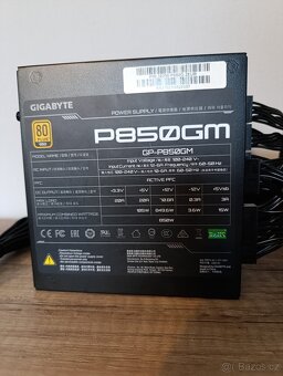 Prodám GIGABYTE zdroj P850GM, 850W, 80 plus gold - 5