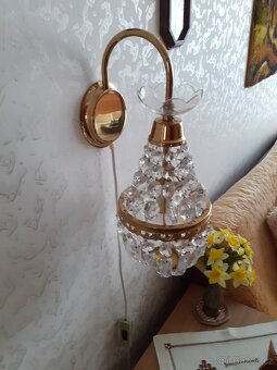 Křišťálový lustr + lampička - 5
