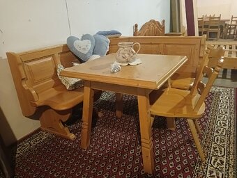 Selský jídelní roh , stůl a židle - 5