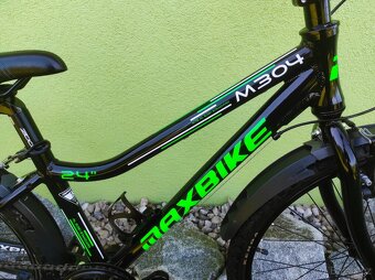 Značkové dětské kolo MAXBIKE 24" (černá/zelená) - 5