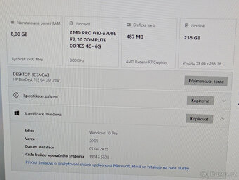 Mini počítač HP Elitedesk 8GB/256GB/W11 - 5