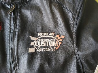 REPLAY kožená unisex bunda vel. L - 5