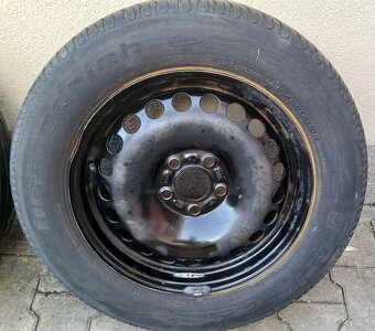 4x plechové disky 5x108 + pneu letní 215/60 R16 - 5