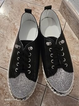 Černostříbrné botky vel. 38 - 5