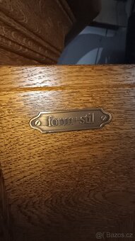 Rustikální policová dubová skříň š 213x v164x h49 cm - 5