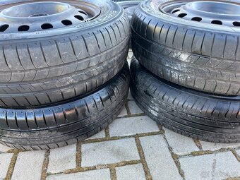 4x plechové kola 5x114 R15, letní pneu - 5