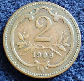 2 haléře 1903,1904,1908,1909,1910,1911 b.zn.
- 5