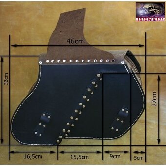 Podsedlové kožené brašny S69-origo na HD Sportster. - 5