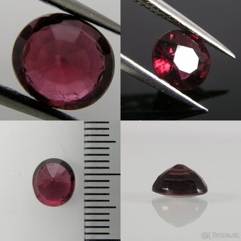 Rhodolit- ovál, kombi. - 1,71 ct. - 5