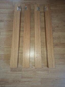 Jídelní set dřevěný dubový stůl + dvě židle dobrý stav - 5