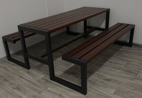 dřevěný zahradní nábytek, piknikový set Modern - 5
