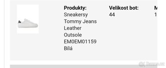 Prodám Sneakersy Tommy Jeans vel.44 - 5