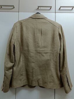 Dámské béžové hedvábné sako, vel. L - 5