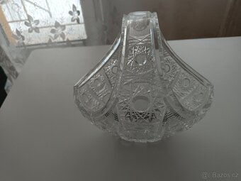 Broušené sklo, mísa, košík, váza - 5