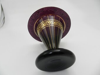 Zlacená fialová Art Deco Váza Čechy - 5