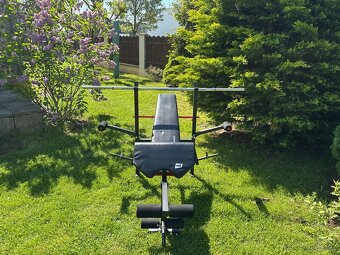 HOP-SPORT Posilovací lavice + Tyč - 5