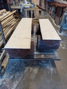 Masivní smrková lavice - 5