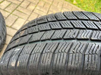 4x plechový disky 5x112 R16, zimní pneu 80% - 5