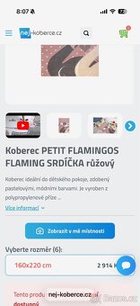 Divčí koberec Flamingo, 160x220, moc pěkný - 5