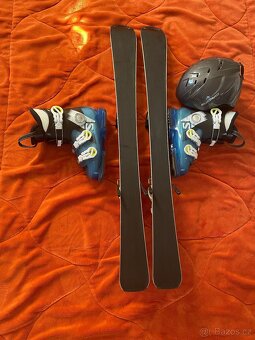 Dětské lyže Nordica 100 cm + lyžáky 34-35+helma - 5