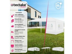 Pavilon - zahradní stan 9x3m skládací bílý - 5