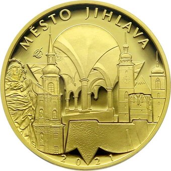 SADA ZLATÝCH MINCÍ ČNB 5.000,- Kč CHEB + JIHLAVA PROOF - 5