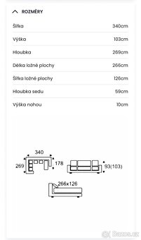 Sedací souprava HAMILTON pravá – rozkládací, úložný prostor - 5