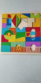 Puzzle velké, dřevěné, skládačka, hodiny, dětský doktor - 5