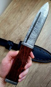 velký lovecký Damaškový nůž SKINNER 29 cm, handmade - 5