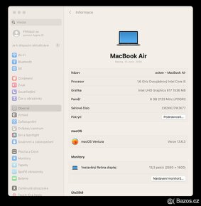 MacBook Air 2018, 1,6GHz i5, 8GB RAM, 128GB SSD - 5