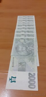Bankovka NM 2000 série M, 9 ks po sobě jdoucích. (0-8) - 5